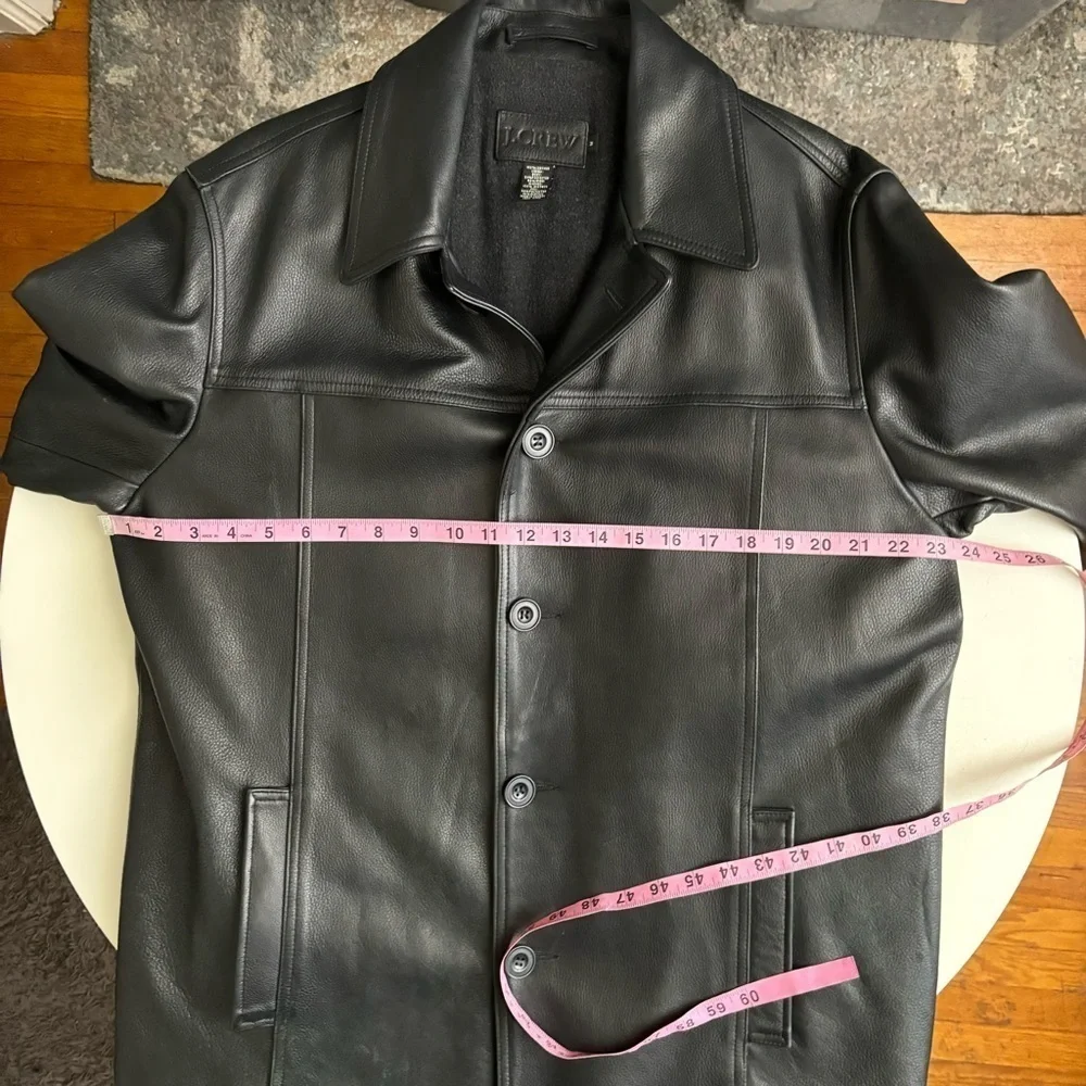 J. Crew Vintage Men’s Heavyweight Leather Jacket Black Size Medium